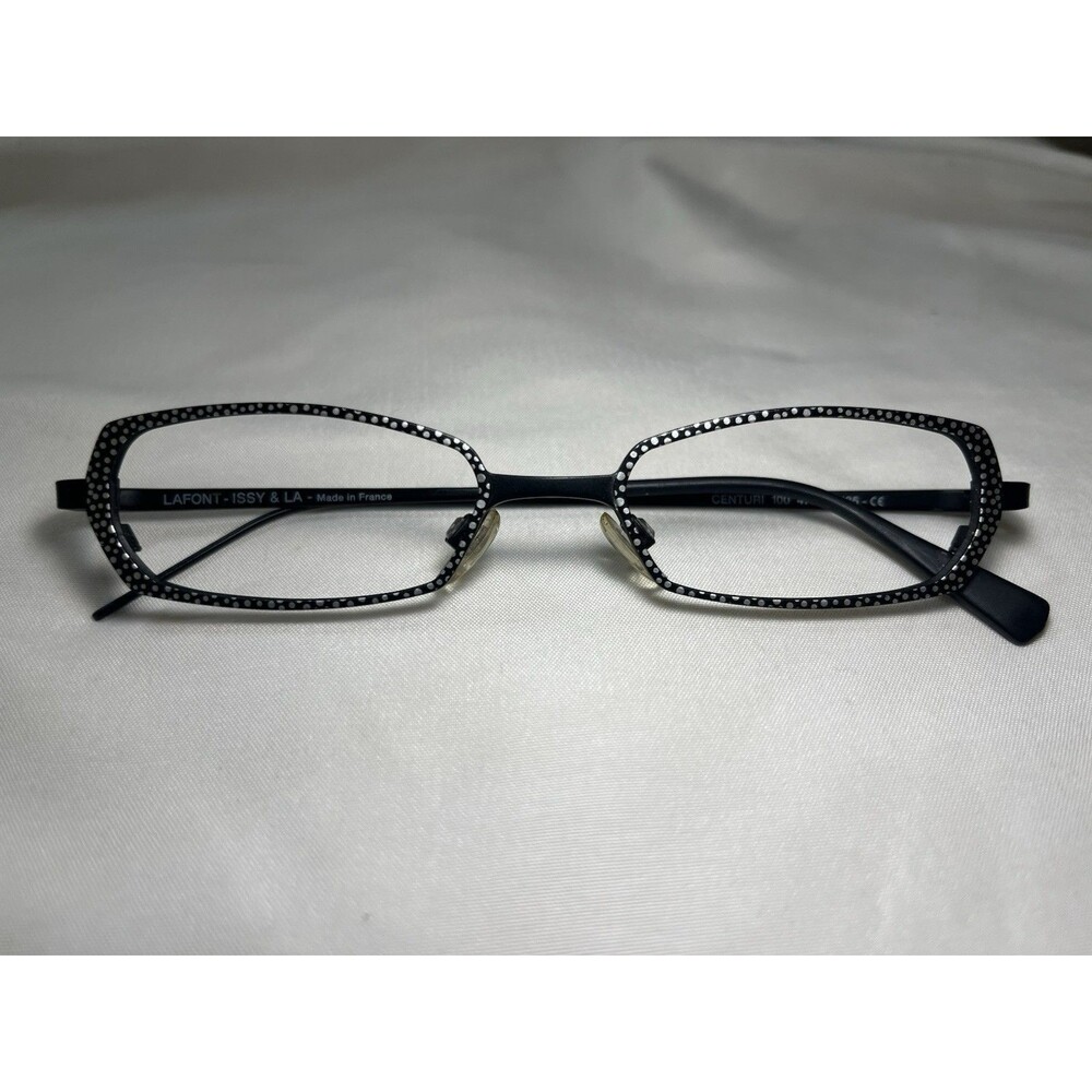 Lafont Issy & La Petite Eyeglasses Frames CENTURI 100 Black White 47-17-135